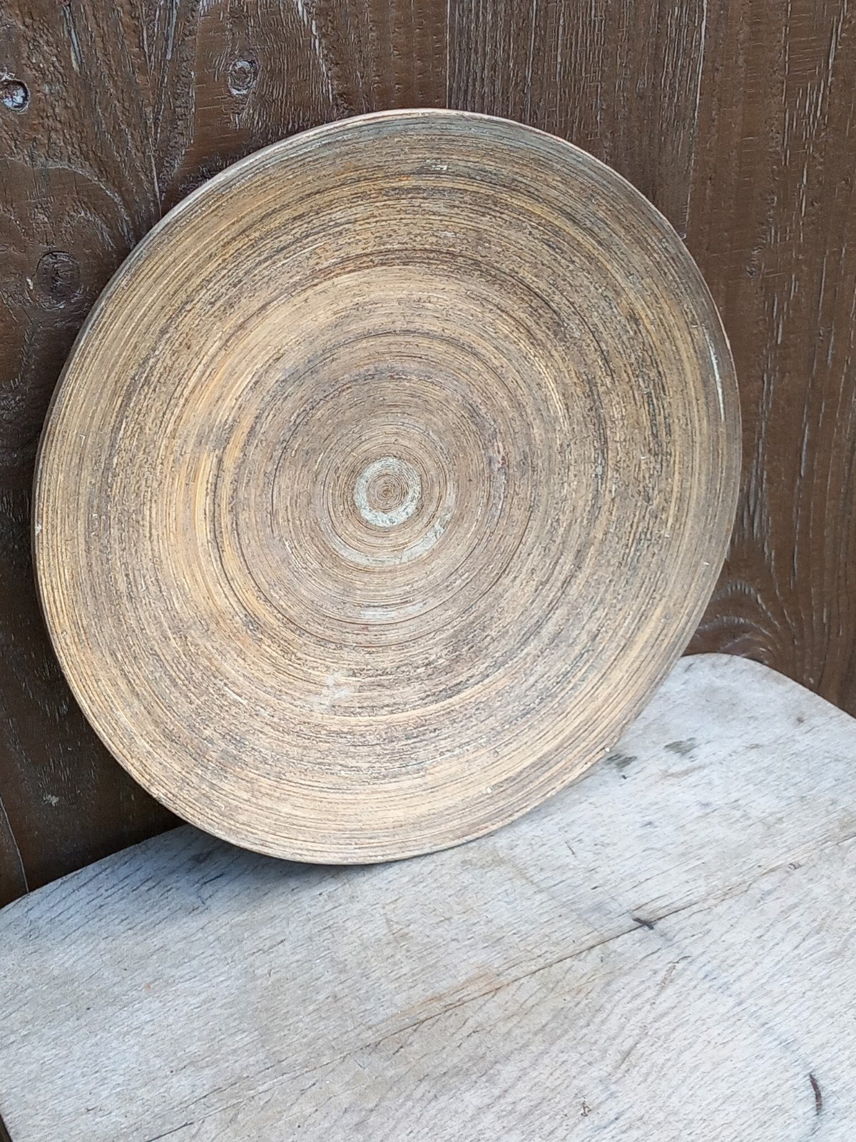 Grote bamboe schaal/dienblad - 47 cm, Ophalen of Verzenden