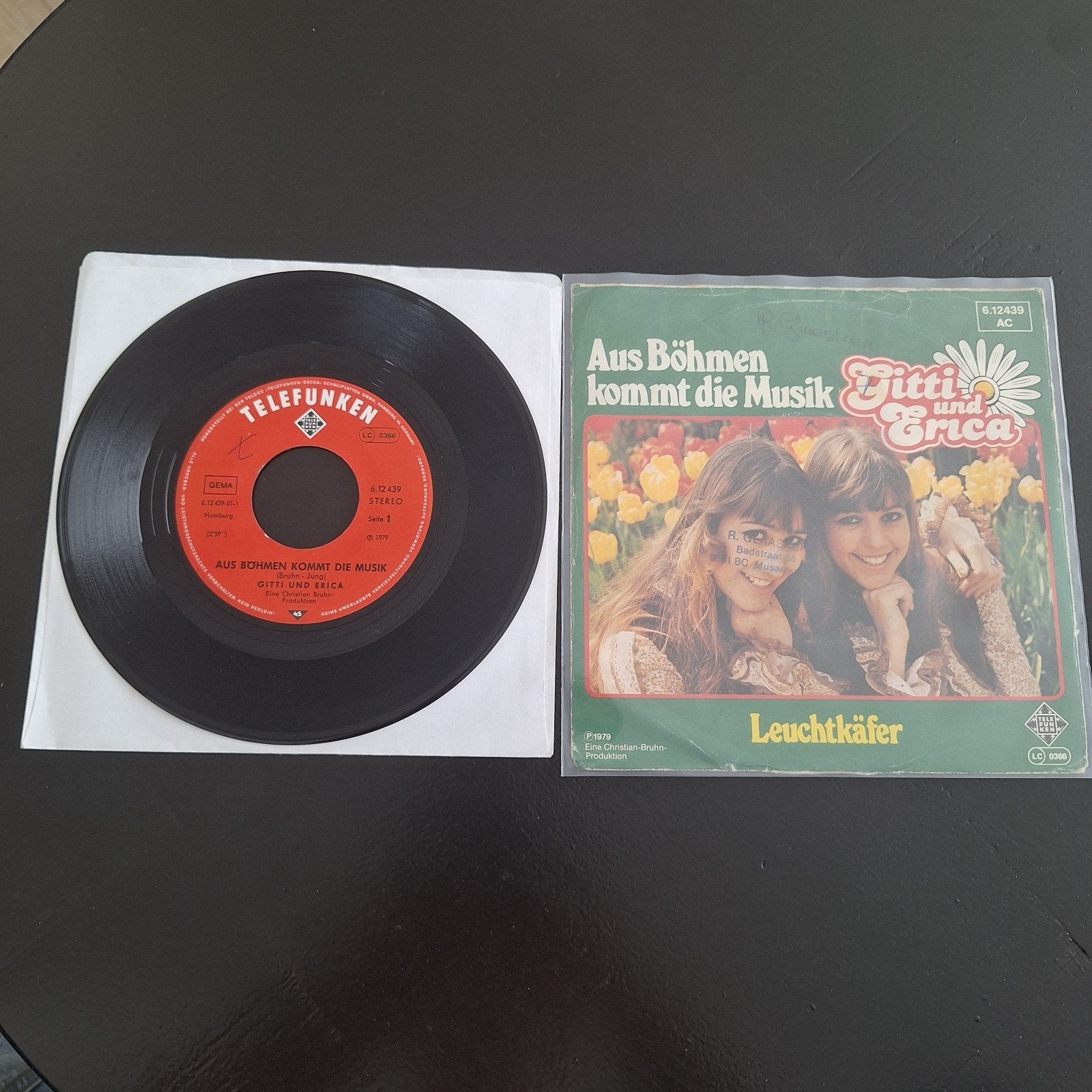 Gitti und erica-Aus böhmen kommt die musik, Cd's en Dvd's, Vinyl | Nederlandstalig, Ophalen of Verzenden, Gebruikt, 7 inch