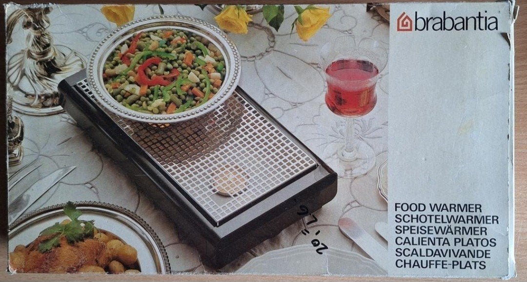 Brabantia schotelwarmer - Zo goed als nieuw, Beige, Overige typen, Ophalen of Verzenden, Zo goed als nieuw