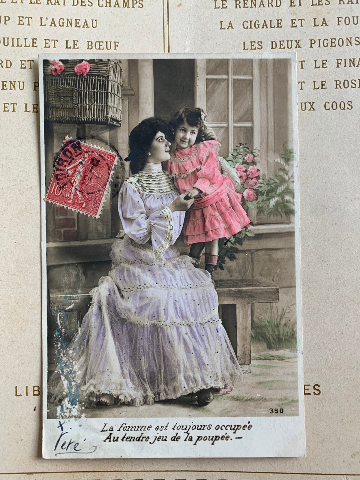 1906 Moeder en dochter (KK), Ophalen of Verzenden, Voor 1920, Gelopen, Kinderen