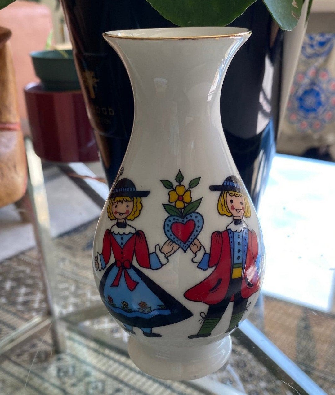 Vintage Porseleinen Vaasje Schlögl Vienna (Oostenrijk), Ophalen of Verzenden