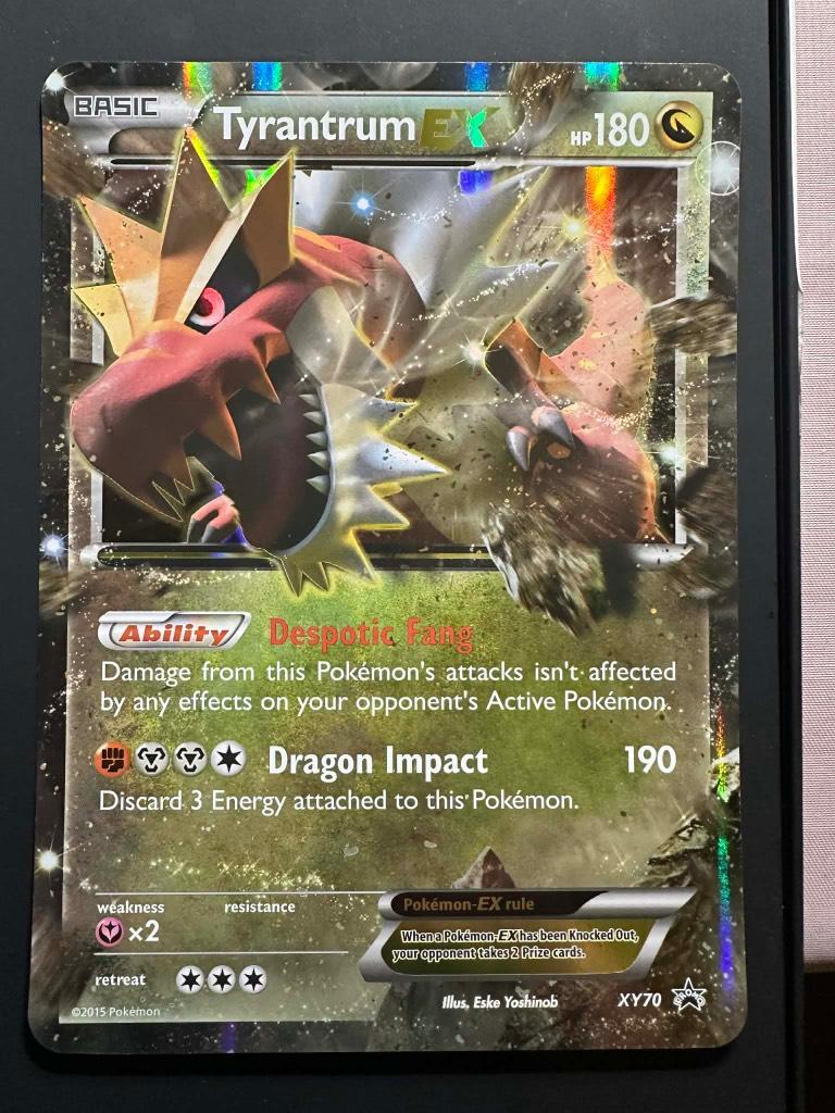 Tyrantrum EX XY70 Promo Kaart (JUMBO), Ophalen of Verzenden, Gebruikt, Losse kaart, Foil
