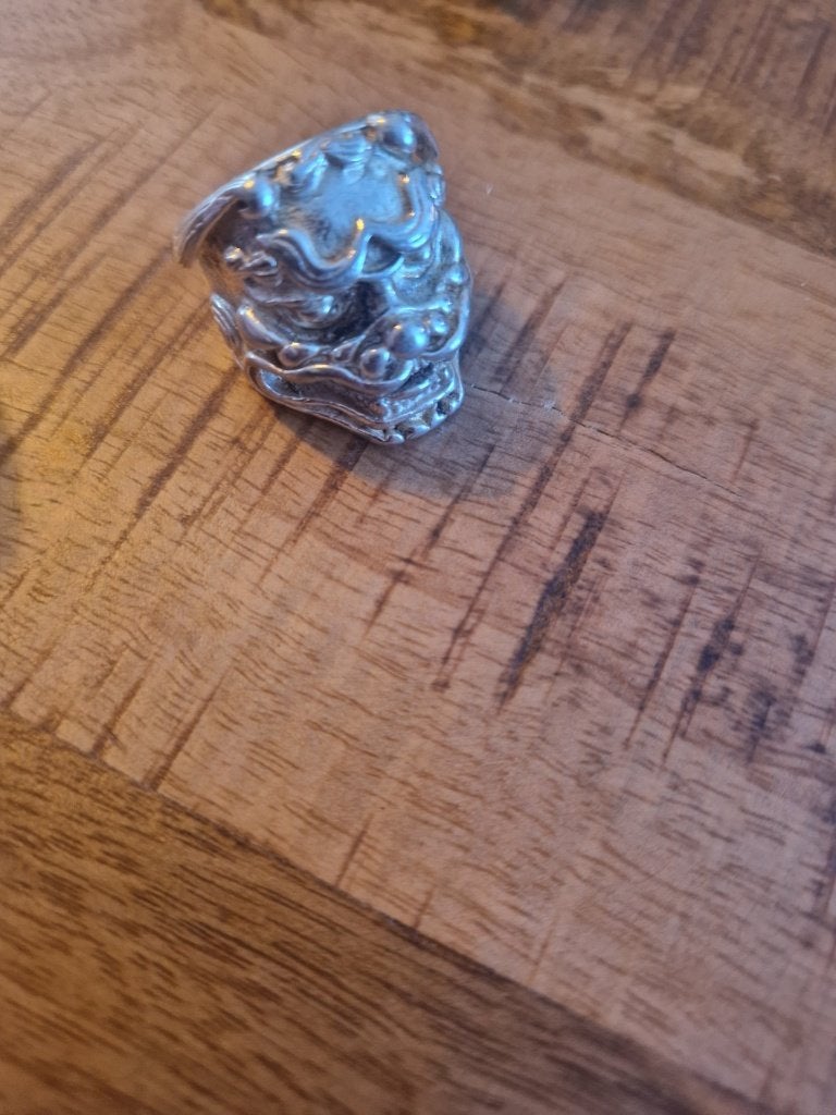 925 zilveren ring hond. Maat 20., Sieraden, Tassen en Uiterlijk, Antieke sieraden, Ophalen of Verzenden, Zilver, Ring