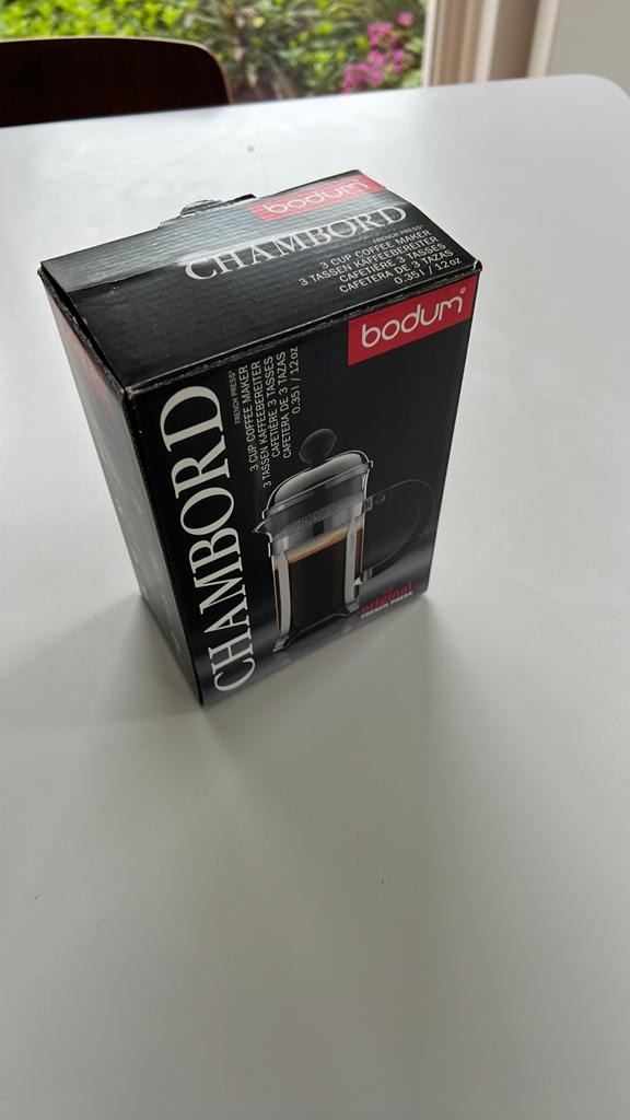 Nieuwe Bodum Chambord French Press - 3 kopjes, Gemalen koffie, Ophalen of Verzenden, 2 tot 4 kopjes, Koffiemachine
