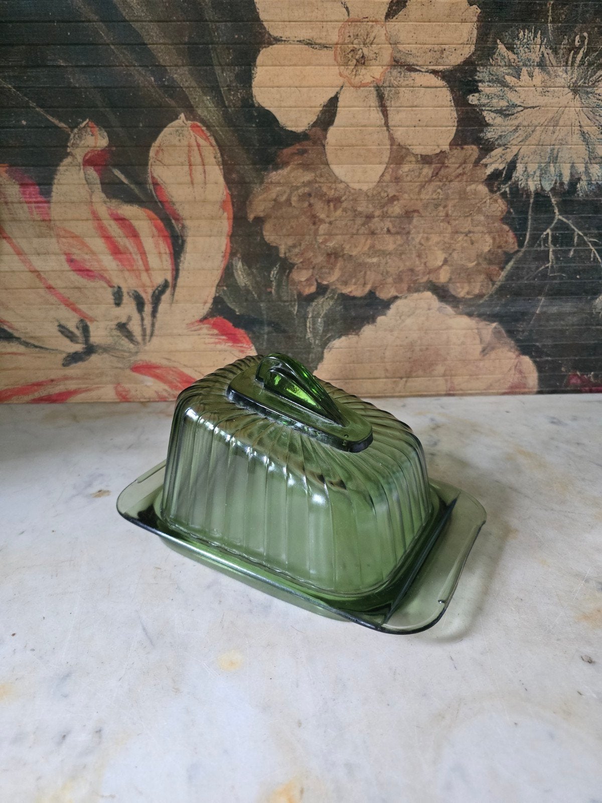 Art deco glazen kaasstolp kaasslede A D Copier, Ophalen of Verzenden