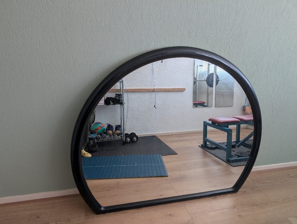 Spiegel zwart groot, Ophalen, Zo goed als nieuw, Overige vormen, Minder dan 100 cm