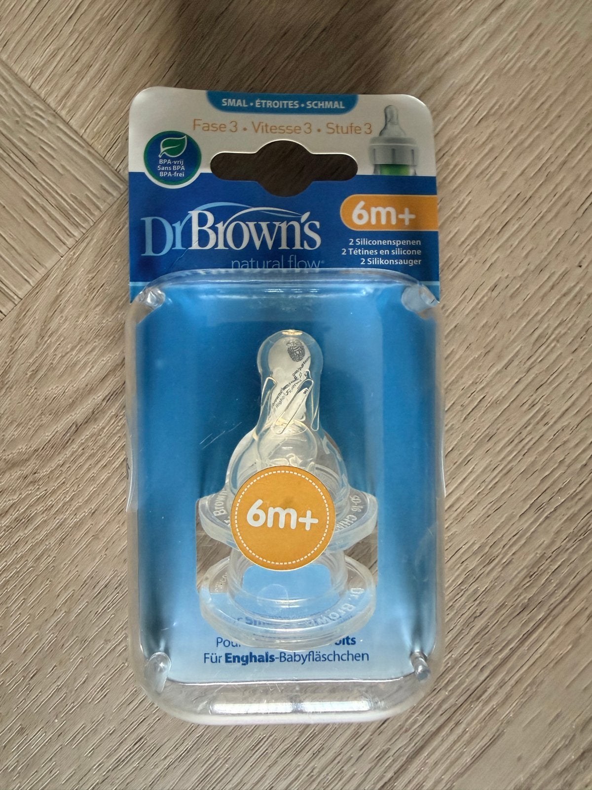 *NIEUW* Dr. Brown's smalle hals spenen 6m+ (Fase 3), Ophalen, Speen, BPA-vrij, Nieuw