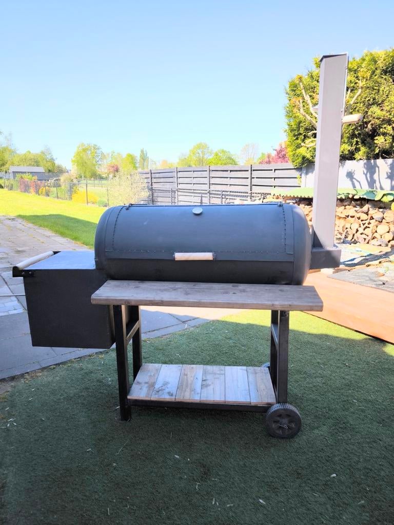 XXL Offset Smoker - Professionele BBQ Grill, Tuin en Terras, Houtskoolbarbecues, Ophalen, Gebruikt