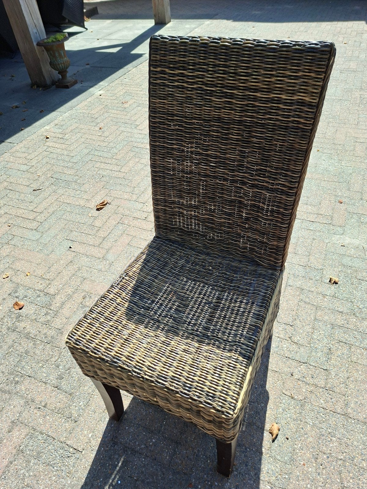 te koop 6 nette rieten stoelen, Tuin en Terras, Ophalen, Gebruikt, Hout