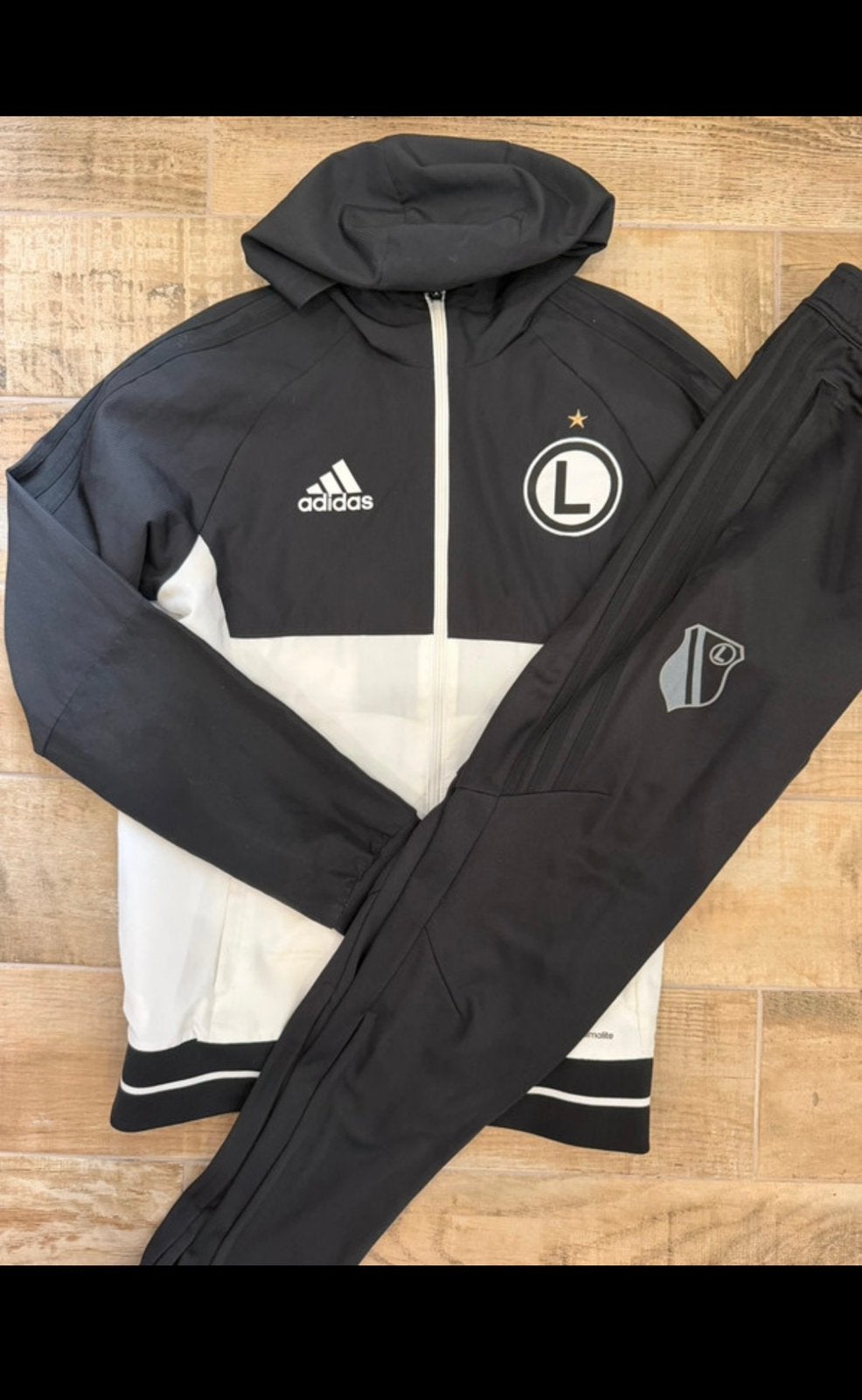 Adidas Legia Warschau Trainingspak Maat S, Kleding | Heren, Sportkleding, Zwart, Ophalen of Verzenden, Zo goed als nieuw, Voetbal