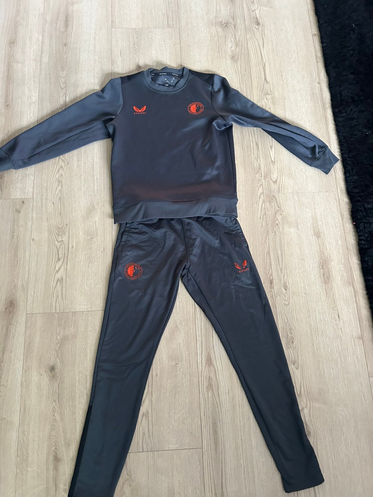 Leuk feyenoord pak met mooie trui! 158, Blauw, Overige maten, Ophalen of Verzenden, Zo goed als nieuw