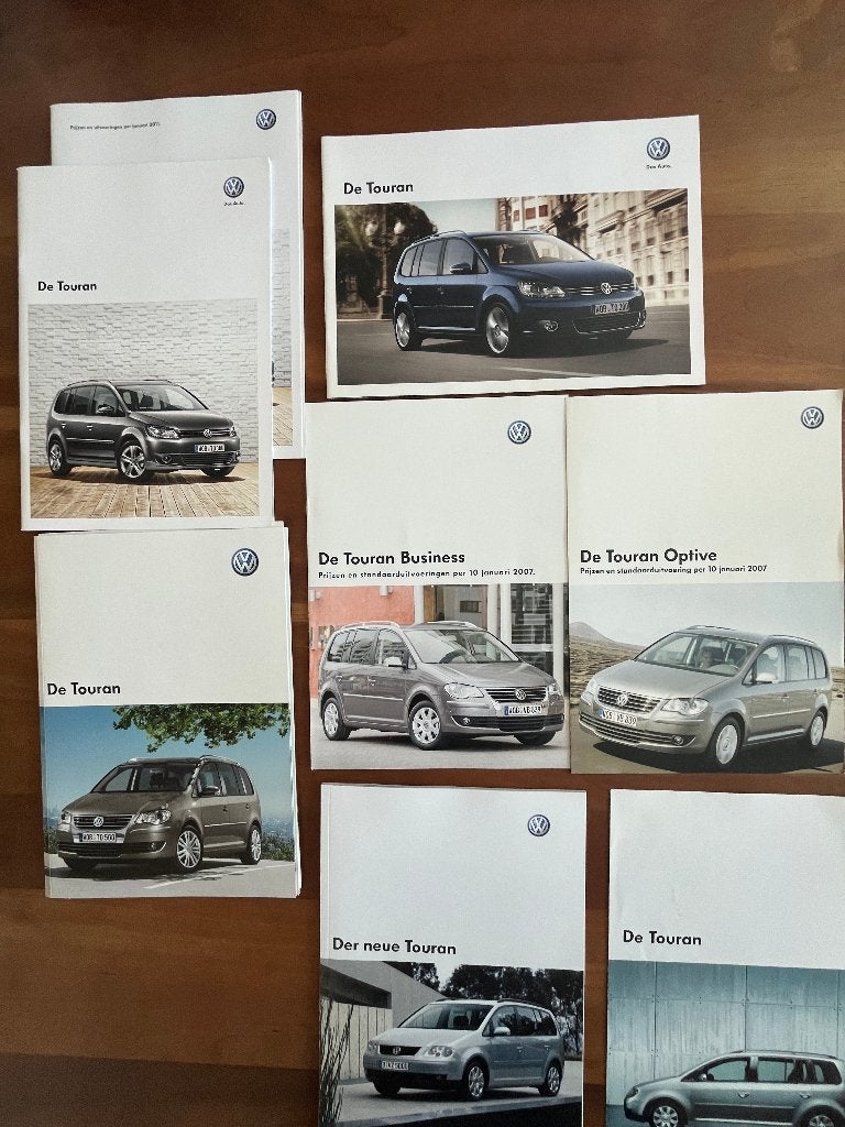 7x Diverse Volkswagen Touran Folders, Ophalen of Verzenden, Zo goed als nieuw, Algemeen