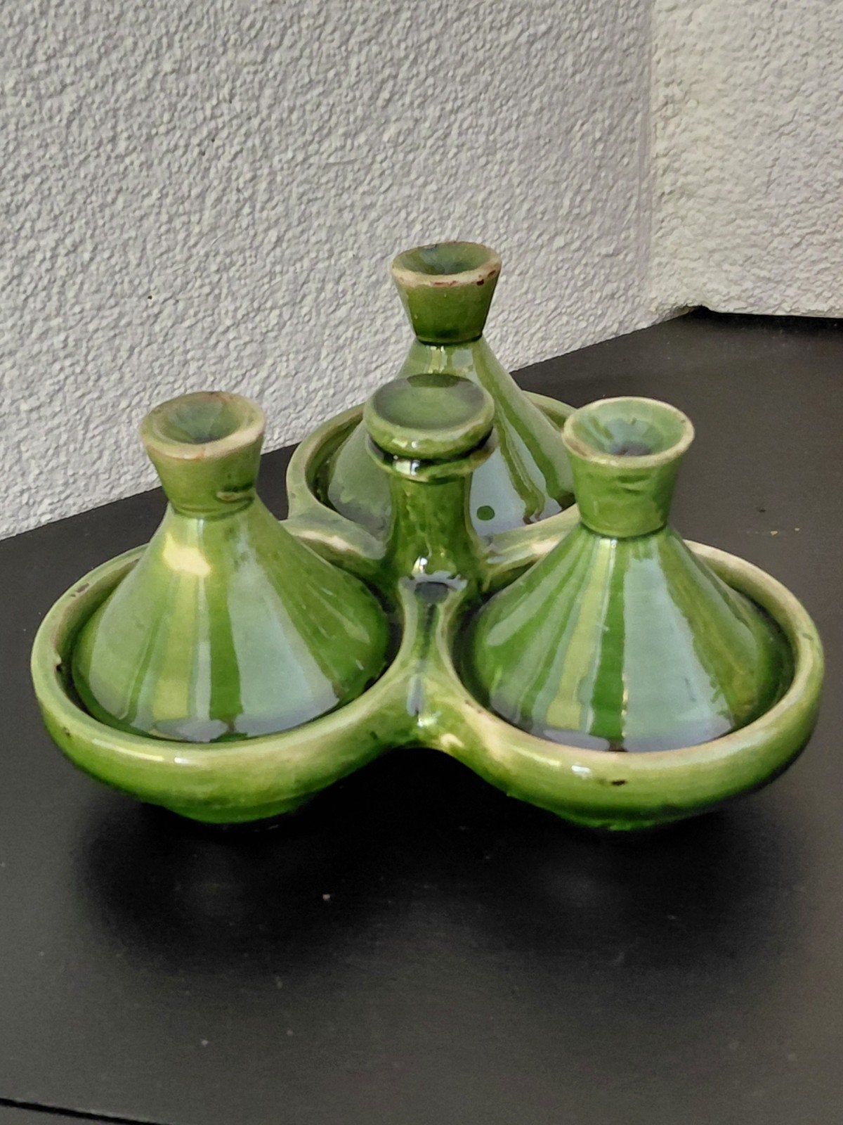 aardewerk peper en zout kruidenstel groen, Ophalen of Verzenden