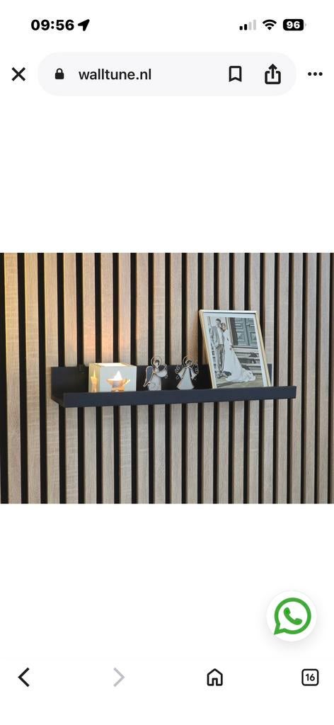 8 Zwarte wandplanken voor foto’s, schilderijen etc., Huis en Inrichting, Woonaccessoires | Wandplanken en Boekenplanken, Ophalen of Verzenden