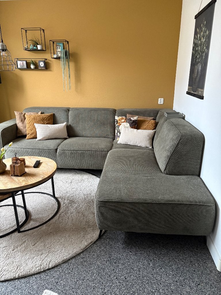 Bank, Huis en Inrichting, Banken | Bankstellen, Ophalen, 250 tot 300 cm, Hoekbank, Zo goed als nieuw