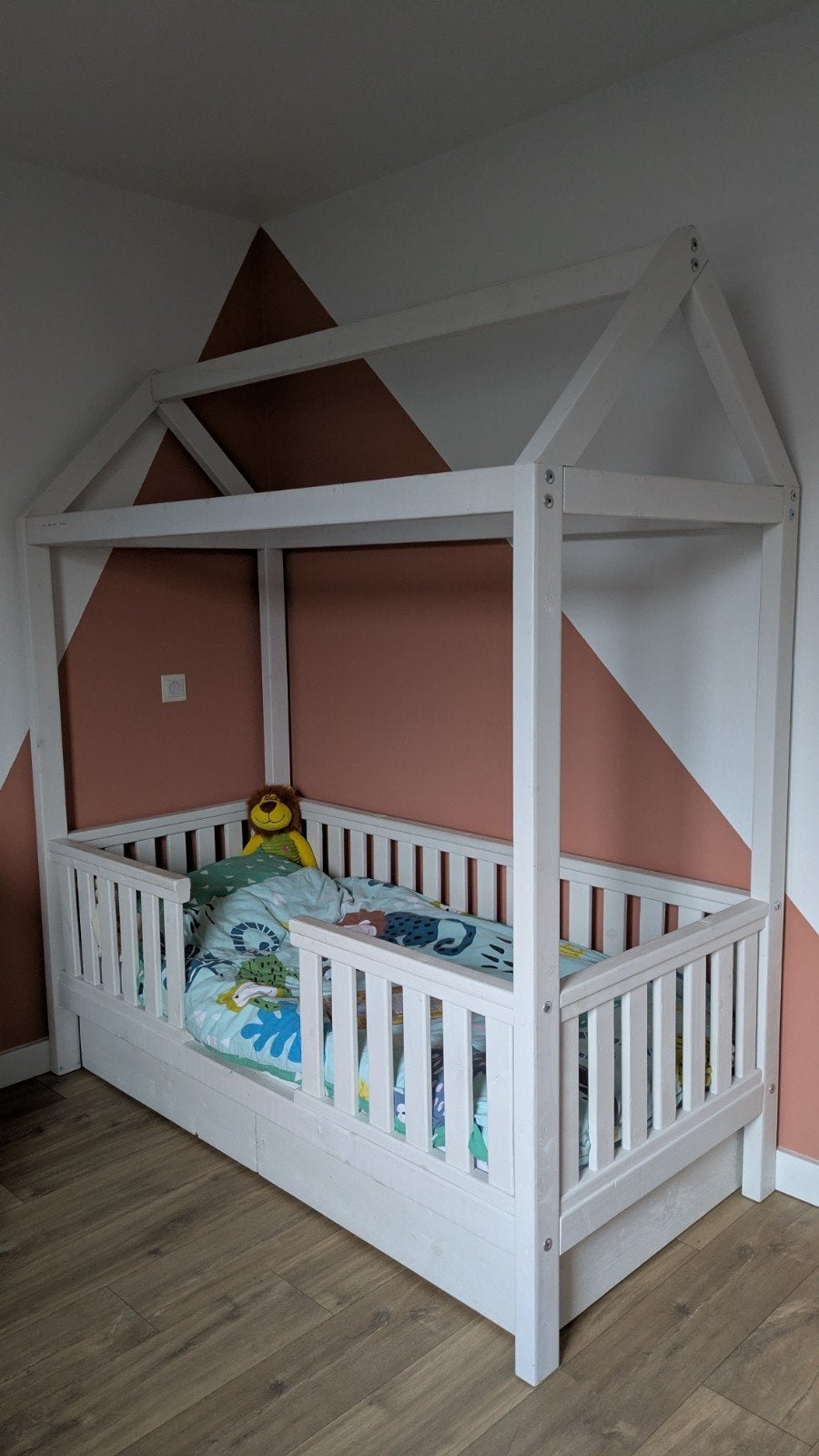 Huisbed met lades - Kinderbed, Ophalen of Verzenden, Gebruikt, 160 tot 180 cm, 70 tot 85 cm