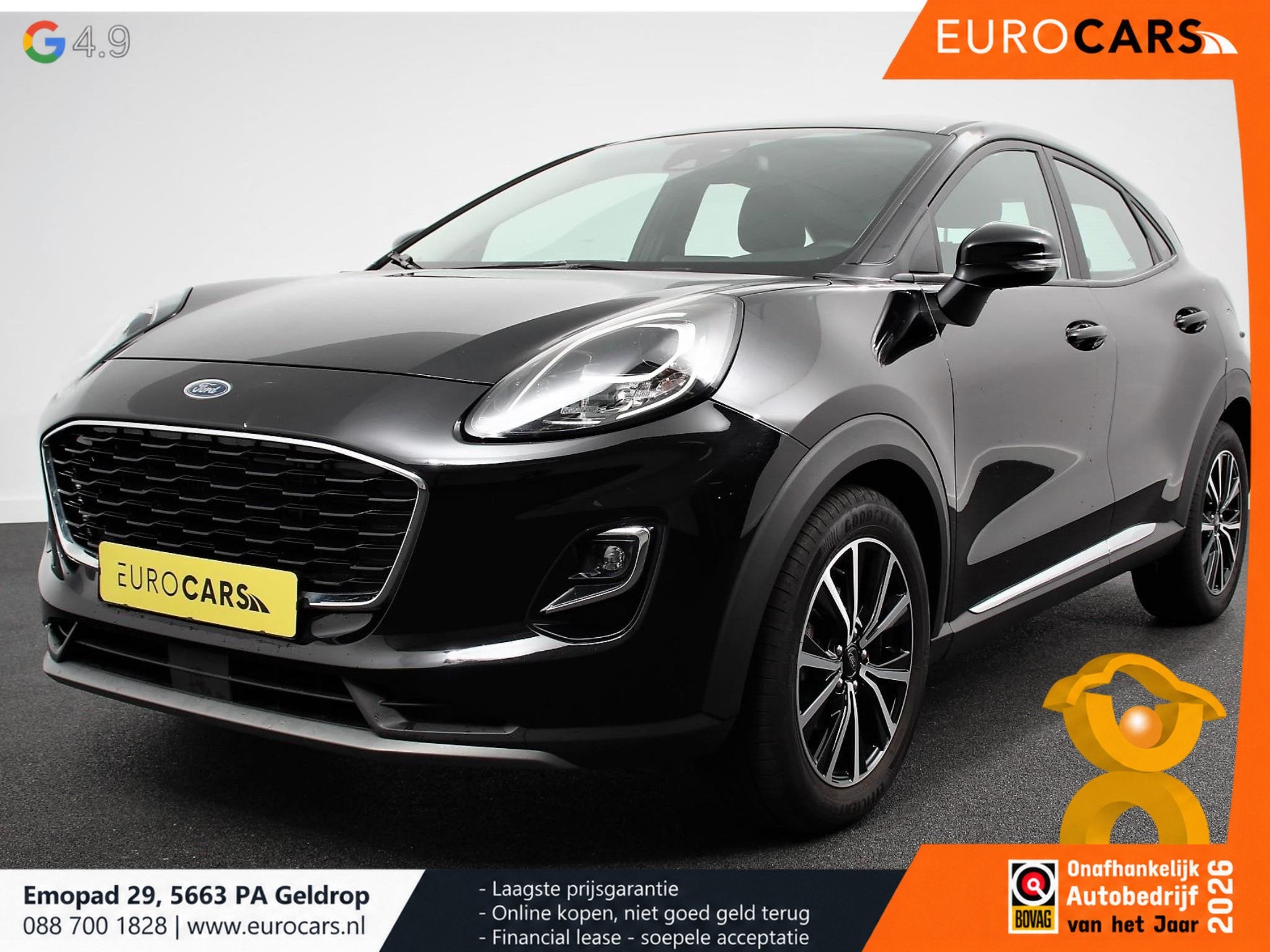 Ford Puma 1.0 EcoBoost Hybrid Titanium Navigatie Climate Con, Voorwielaandrijving, Euro 6, Zwart, Handgeschakeld