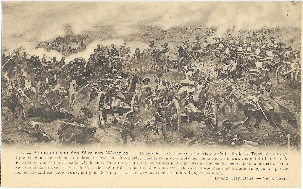 Waterloo, Slag bij Waterloo, kanon, ridder, paard, Verzamelen, Verzenden, 1920 tot 1940, Ongelopen, Waals-Brabant