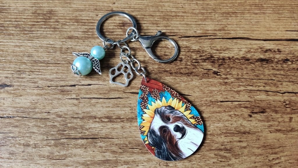 Tashanger Australische herder leer met beschermengeltje, Verzenden, Nieuw, Overige kleuren, Handtas