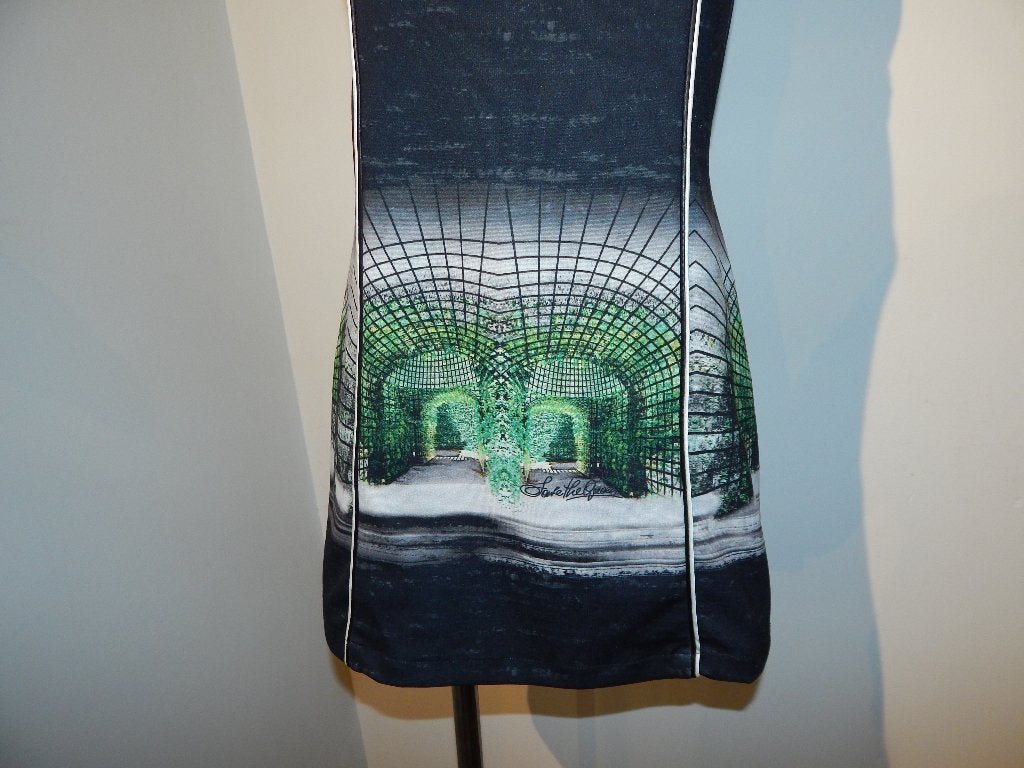 Save the Queen apart tuniek garden foto look print M, Maat 38/40 (M), Save the Queen, Zo goed als nieuw, Meerkleurig