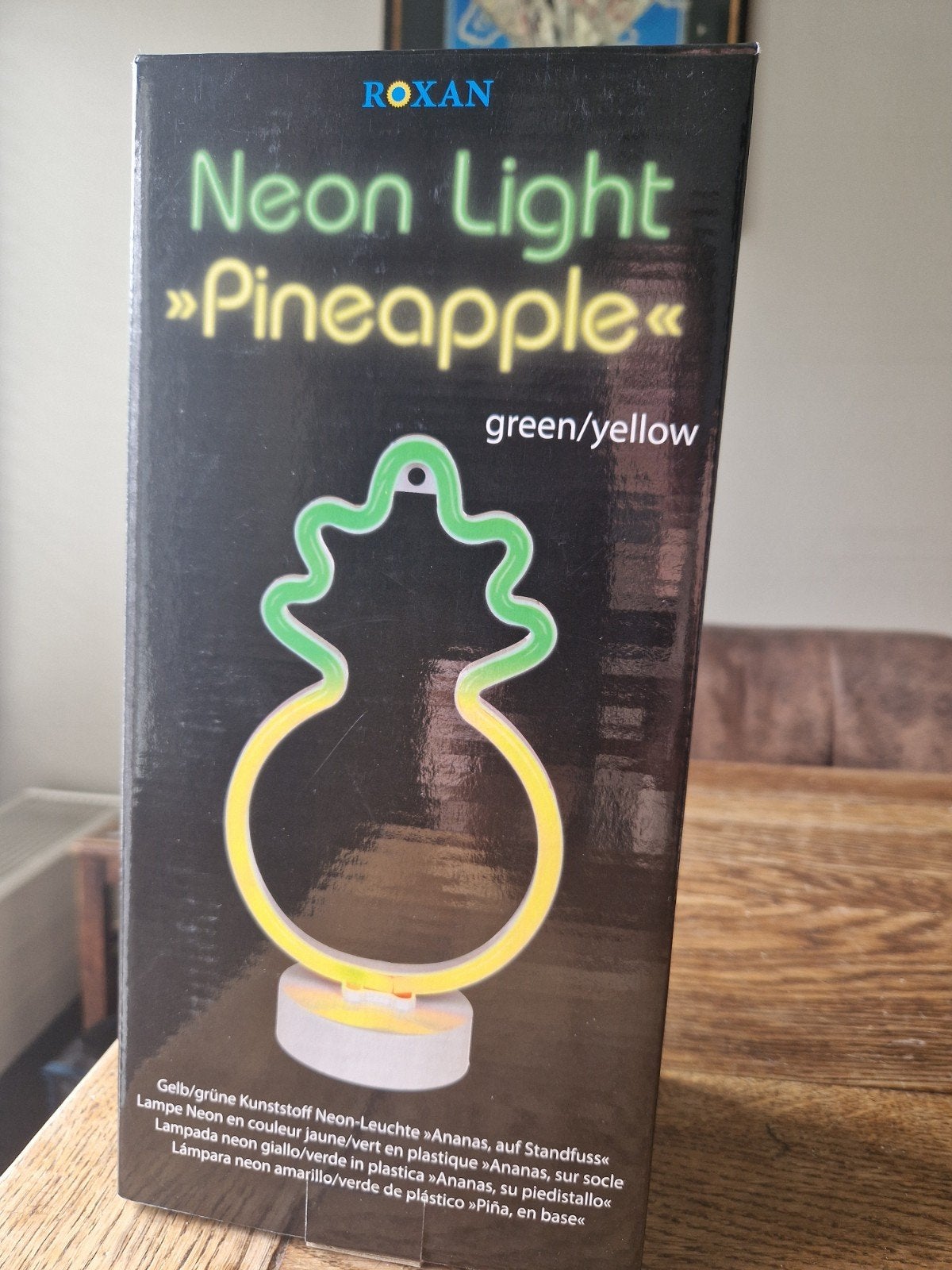 Neon Ananas Licht - Groen/Geel LED Decoratie Lamp, Ophalen, Nieuw, Overige merken