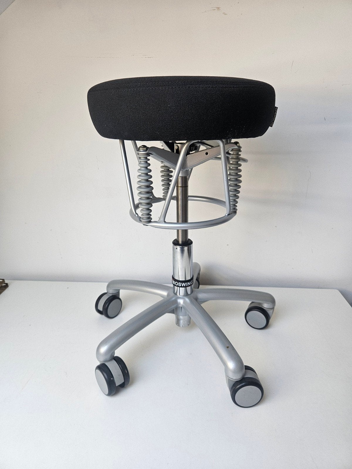 Bioswing Ergonomische Bureaustoel - Zwart/Zilver, Zwart, Ophalen of Verzenden, Zo goed als nieuw, Bureaukruk