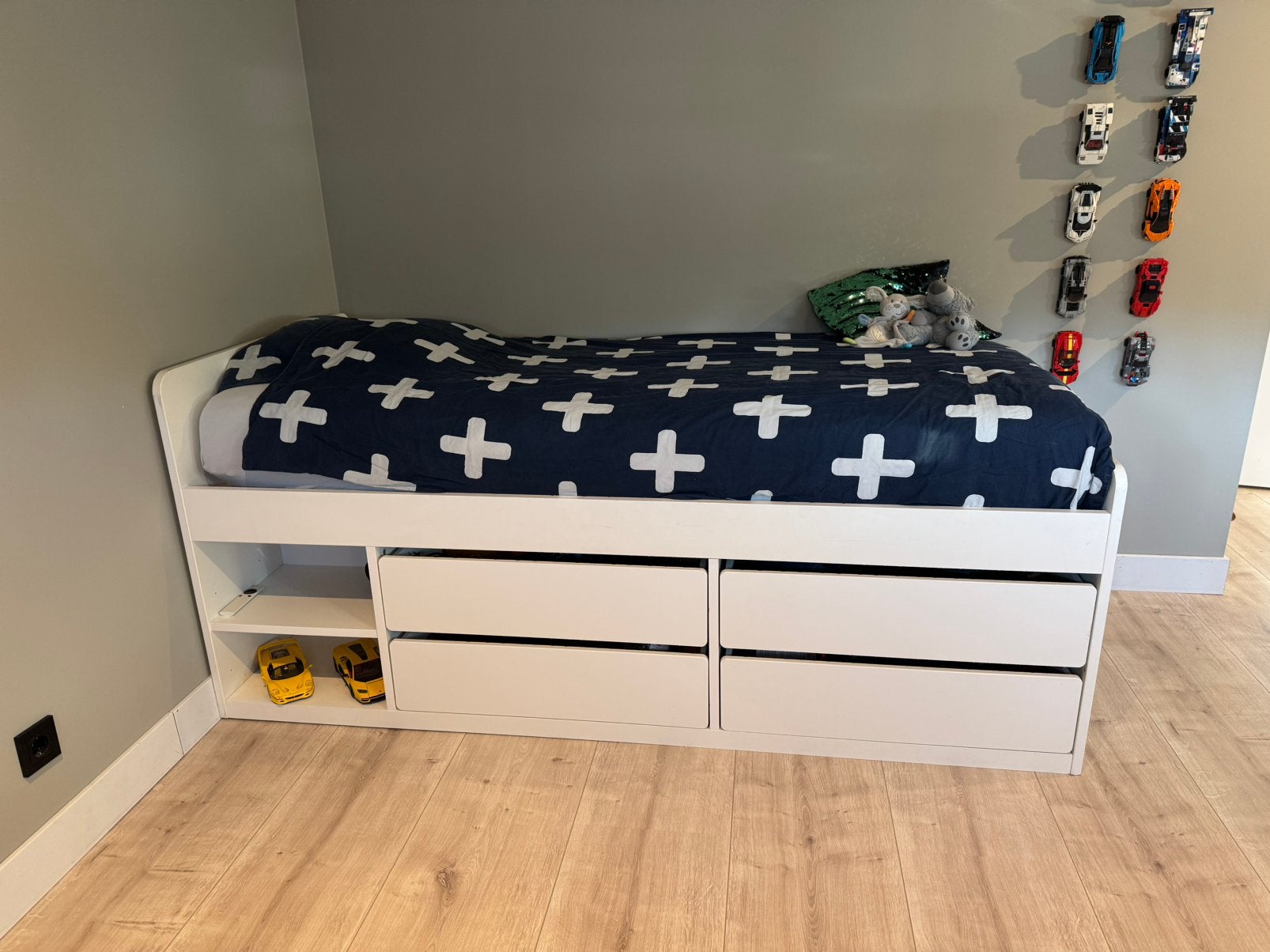 Ikea halfhoogslaper met vier lades, Ophalen, Zo goed als nieuw, Halfhoogslaper
