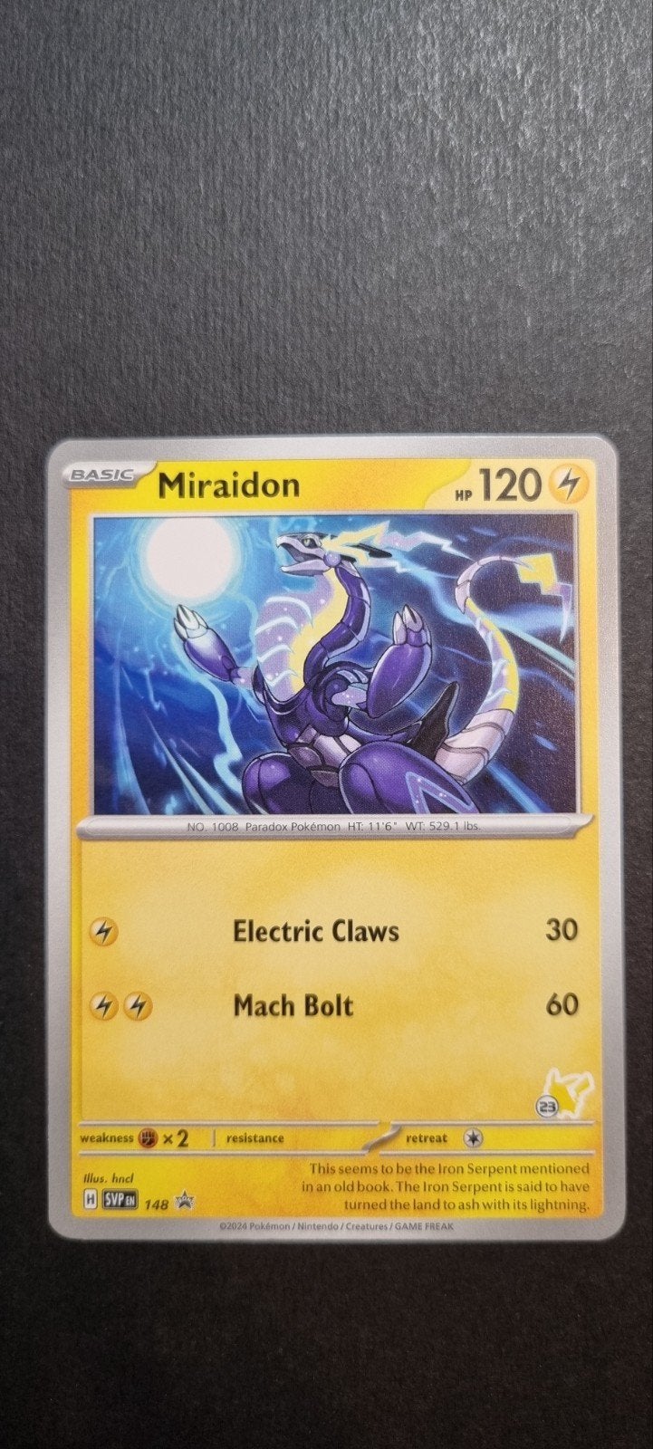 Miraidon SVP 148 Pikachu Stamp, Ophalen of Verzenden, Zo goed als nieuw