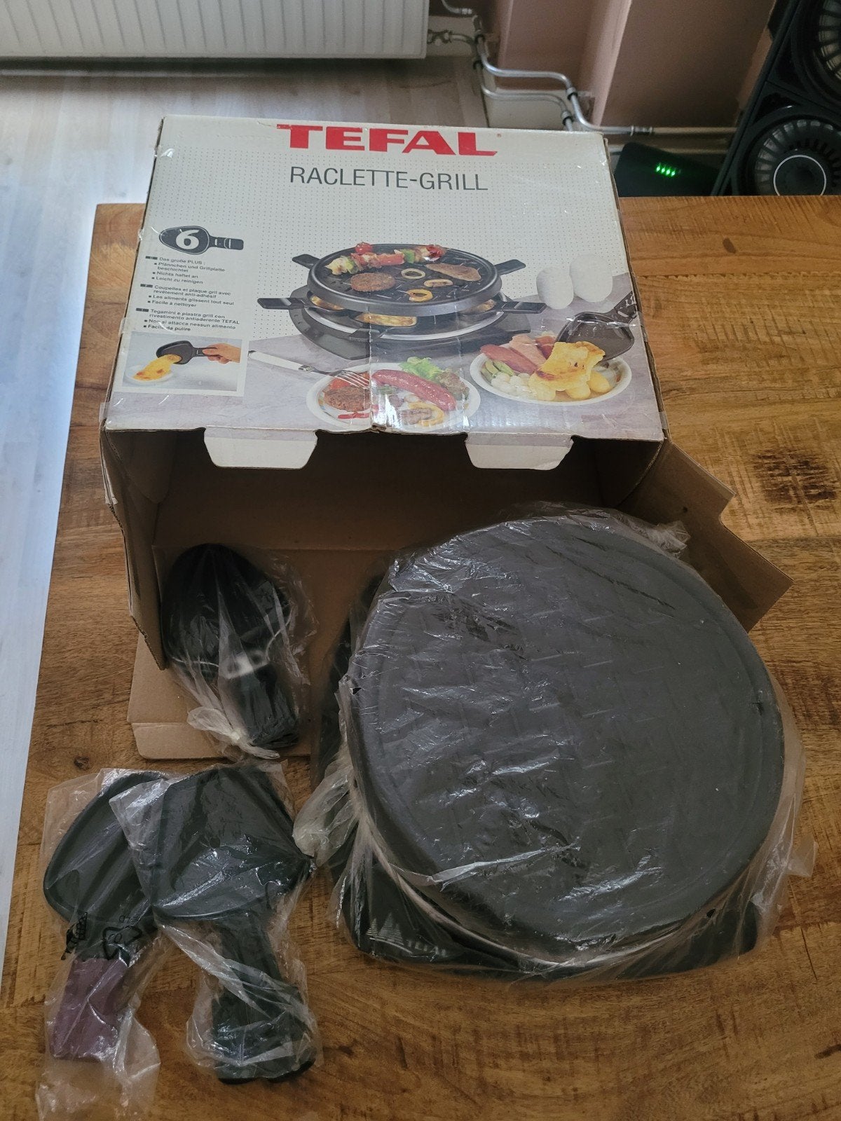 Tefal Raclette-Grill Gourmet Set - Slechts 1x gebruikt, Ophalen, Zo goed als nieuw, 4 t/m 7 personen