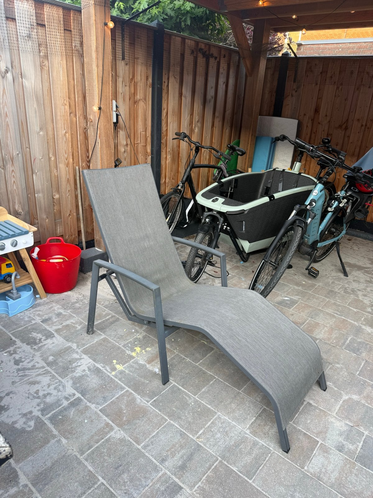 Tuinstoel - Ligstoel, Tuin en Terras, Tuinstoelen, Ophalen, Gebruikt, Metaal