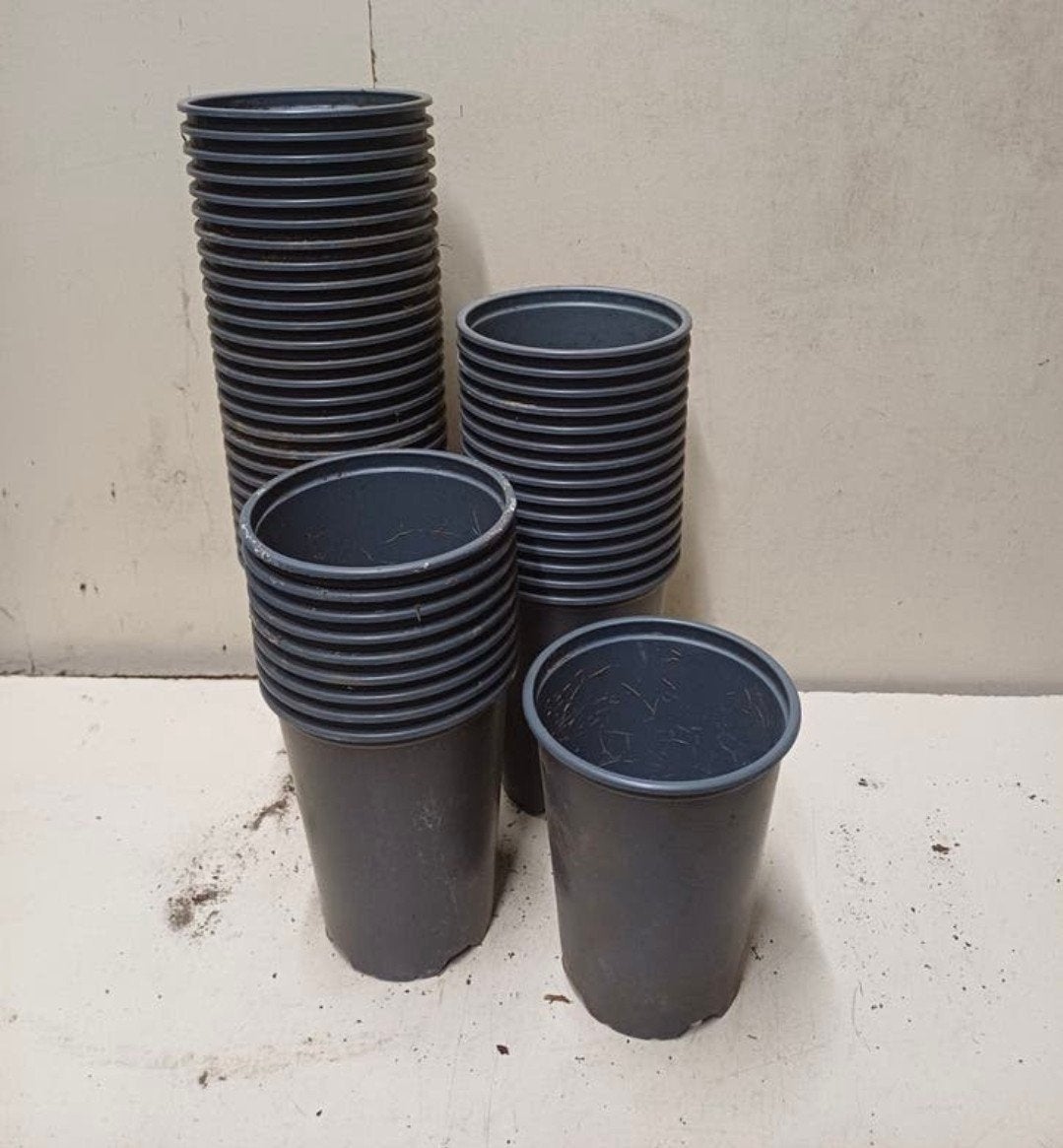 Hoge kweekpotten plantenpotten bloempotten 14 cm, Tuin en Terras, Bloempotten, Kunststof, Gebruikt, Rond, Ophalen of Verzenden