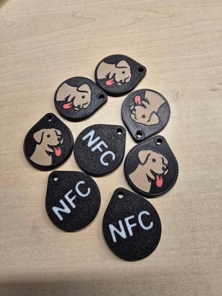3d printed NFC dog tag., Ophalen of Verzenden
