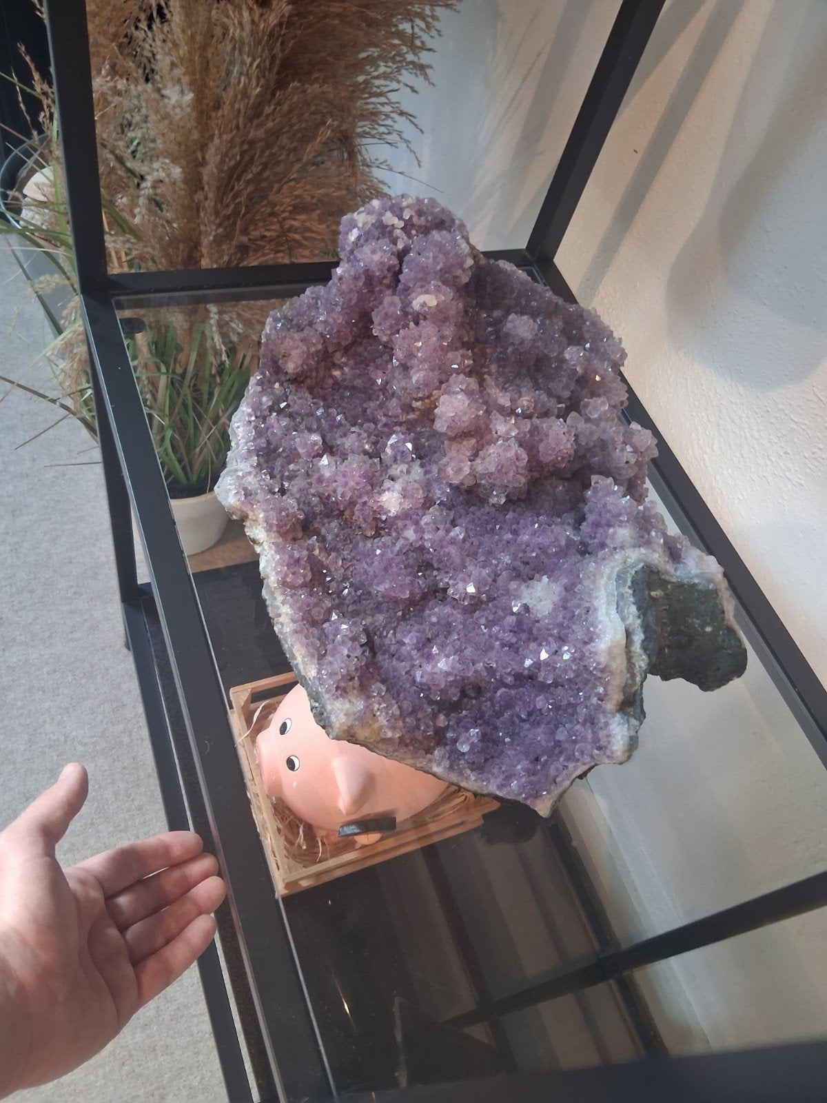 Grote Amethist Geode uit Namibië - Prachtig Mineraal, Ophalen of Verzenden, Mineraal