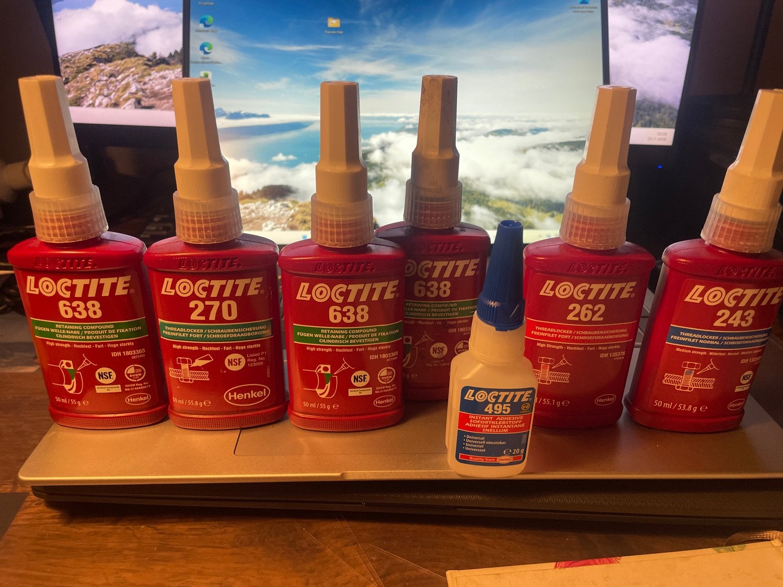 Loctite Lijm Set - 50 ml en 20 ml flacons - Nieuw, Ophalen, Nieuw