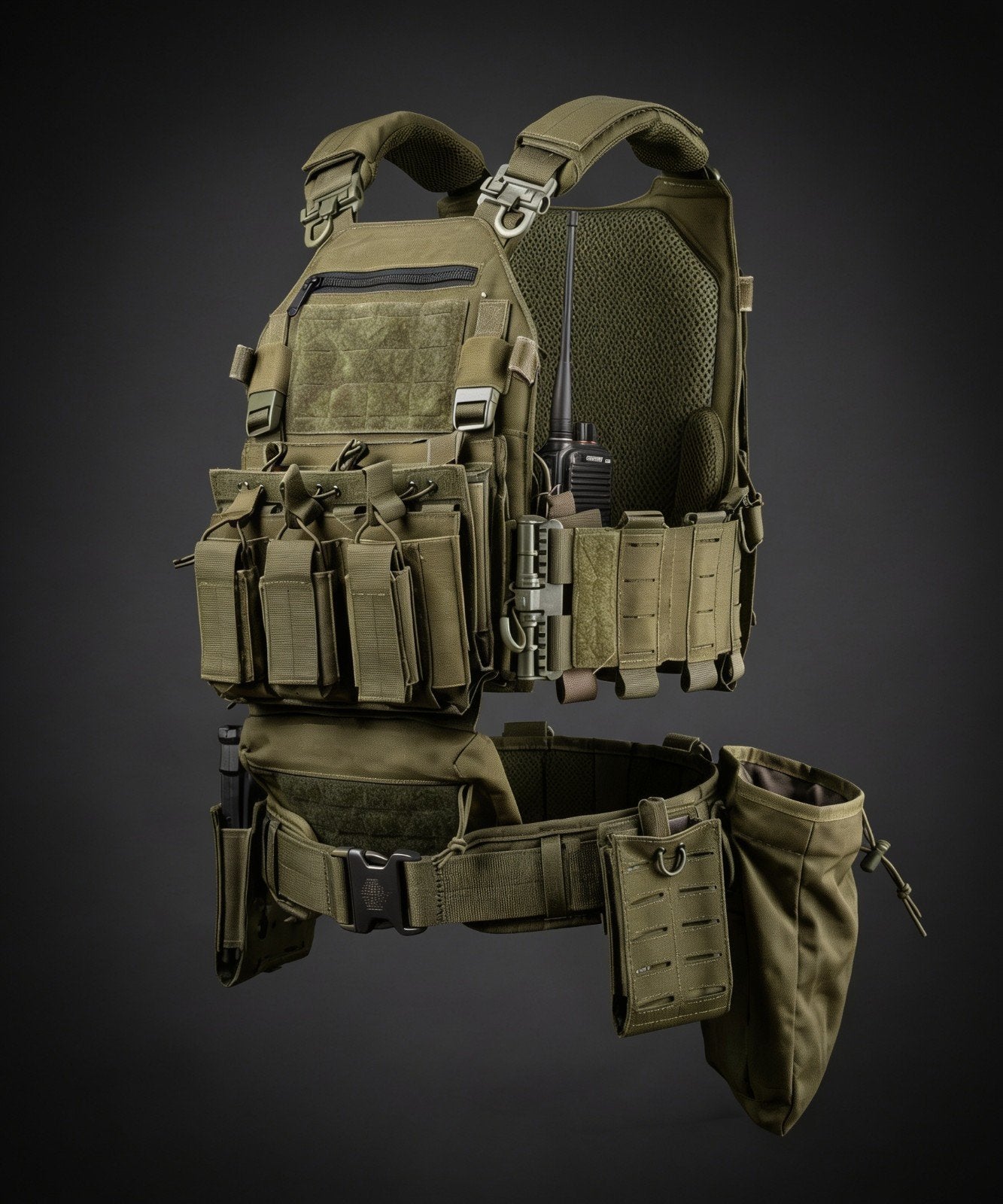 Plate Carrier met Combat Belt en Extra Pouches, Ophalen of Verzenden, Landmacht, Nederland, Kleding of Schoenen