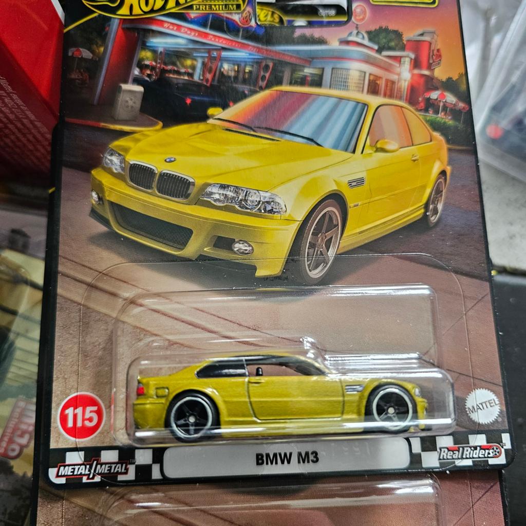 Hot Wheels Premium BMW M3 E46 Geel - Real Riders, Nieuw, Ophalen of Verzenden, Service.nl@mattel.com, Mattel
