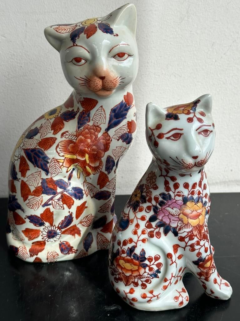 Chinees imari porselein Poes/ Kat beelden 1 koop, Antiek en Kunst, Ophalen of Verzenden