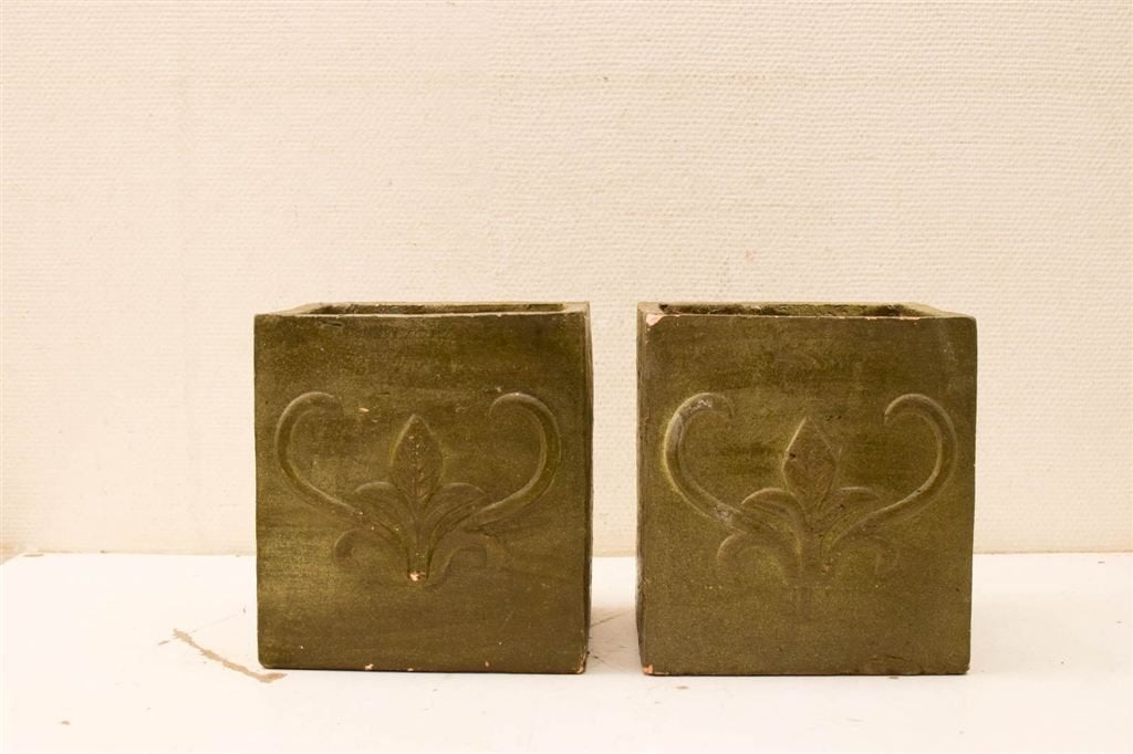2 stuks vierkante bloempotten 47692