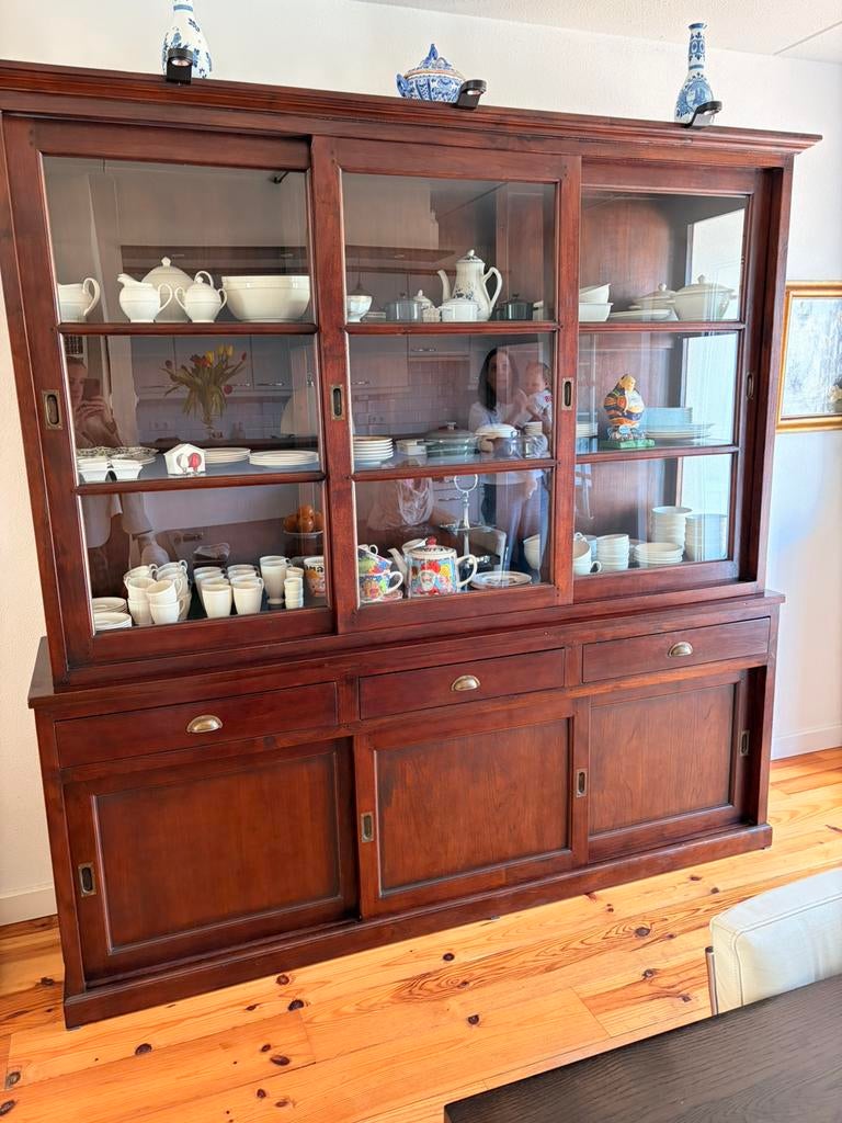 Mooie autenthieke buffetkast, Ophalen, Zo goed als nieuw, 25 tot 50 cm, 200 cm of meer