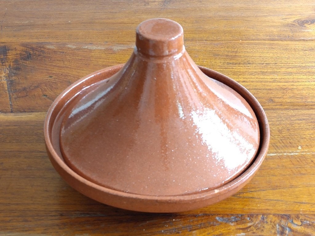 Tajine 2-4 personen Dille en kamille met sudderplaat, Huis en Inrichting, Keuken | Potten en Pannen, Ophalen, Zo goed als nieuw