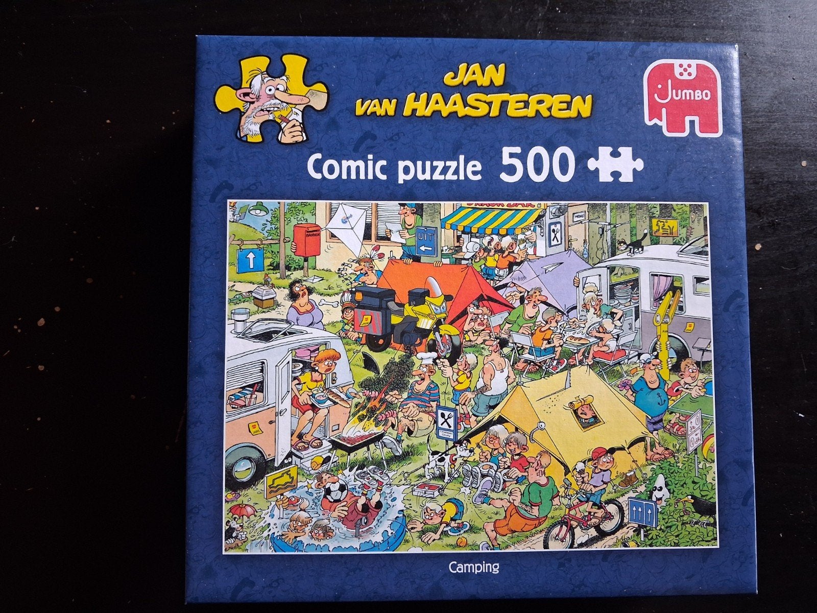 Jan van Haasteren Comic Puzzel - Camping 500 stukjes, Ophalen of Verzenden, 500 t/m 1500 stukjes, Zo goed als nieuw, Legpuzzel