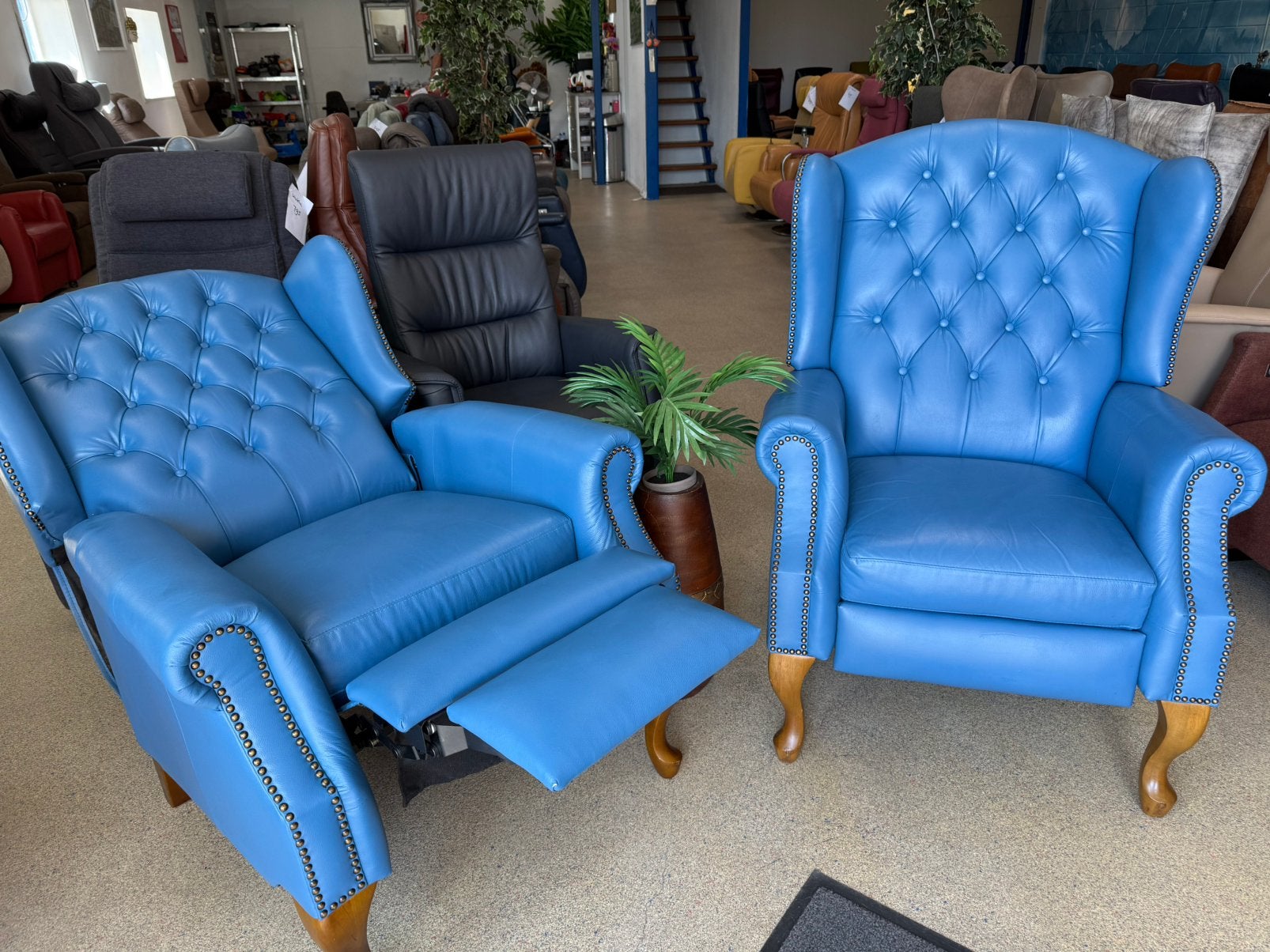 Chesterfield stoel relax fauteuil gratis bezorging, Ophalen of Verzenden, Zo goed als nieuw, Leer, Ruim 100 top merken in alle kleuren en maten