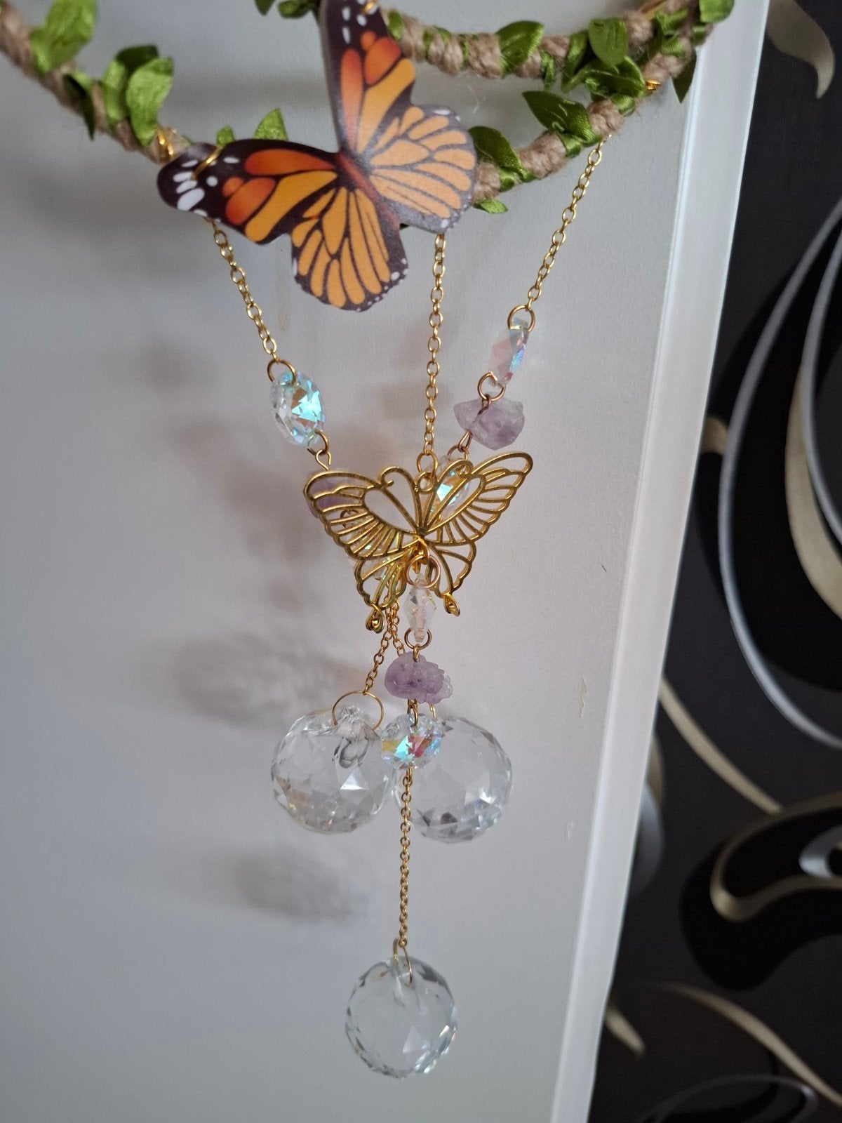 Prachtige nieuwe Suncatcher / Raamhanger (Maan & Vlinders), Ophalen of Verzenden, Nieuw