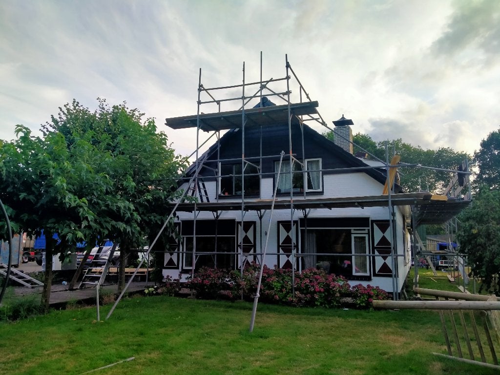 Steiger voor compleet huis, Ophalen, Gebruikt, Gevelsteiger, 5 meter of hoger