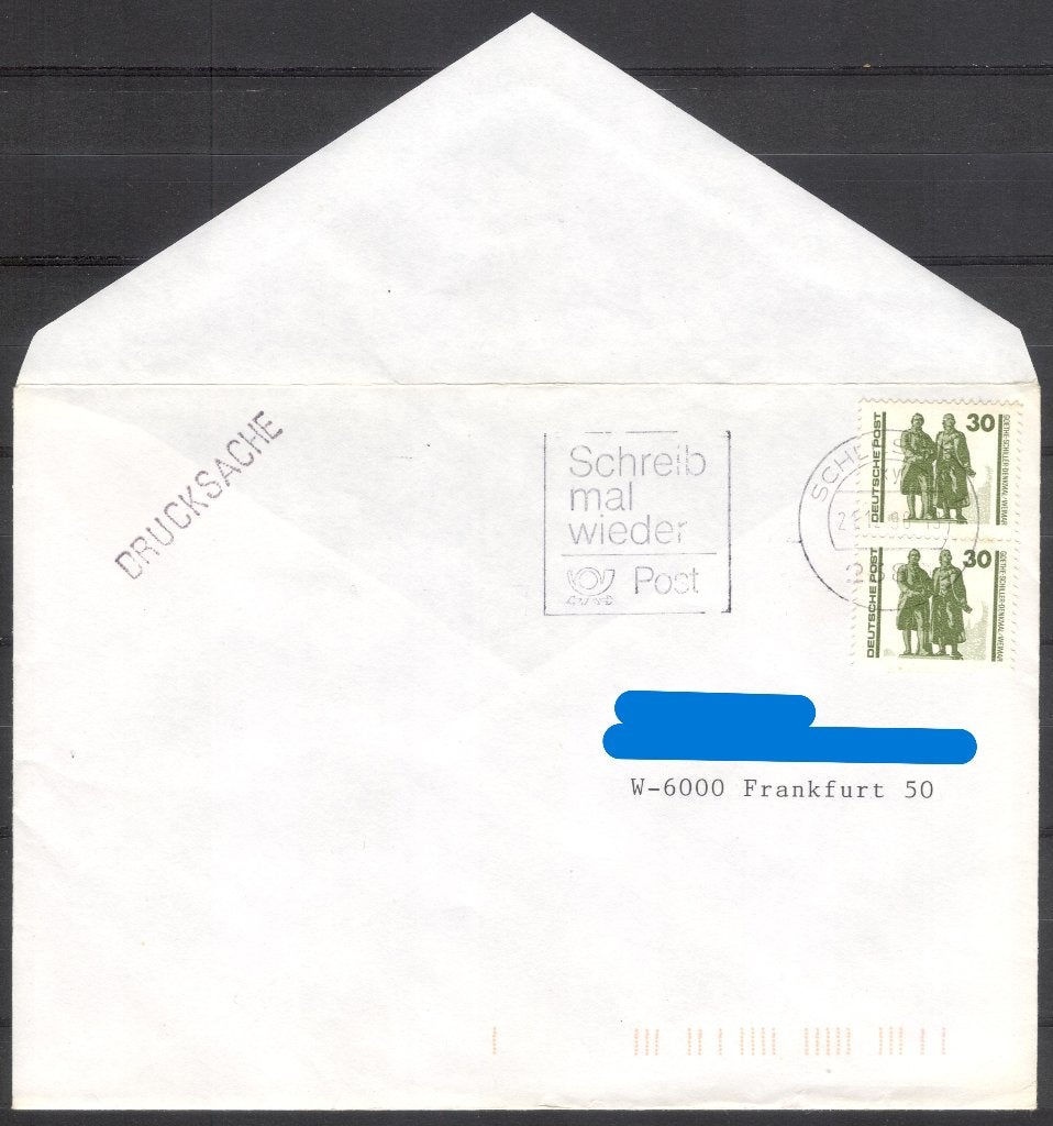 Duitsland (37) - Deutsche Post in DDR-tijd na val muur, Verzenden, Brief