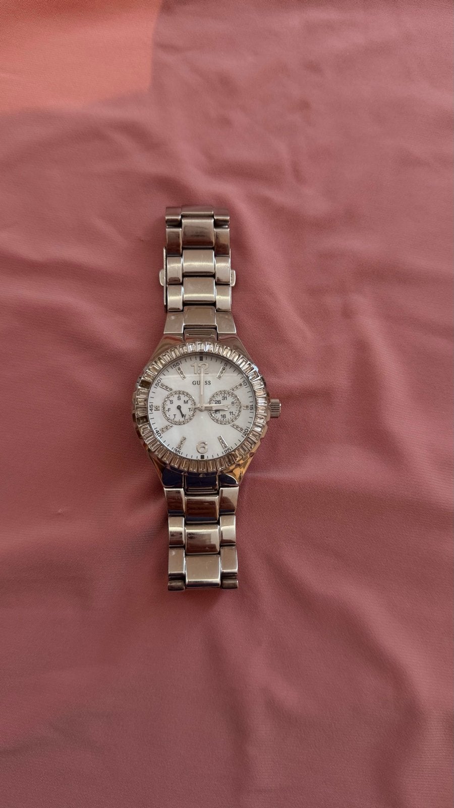 Guess dameshorloge met stalen band, Gebruikt, Staal, Guess, Polshorloge