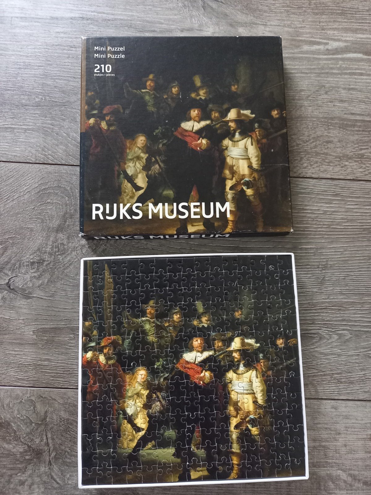 Mini puzzel rijksmuseum Nachtwacht. 210 stukjes, Ophalen of Verzenden, Minder dan 500 stukjes