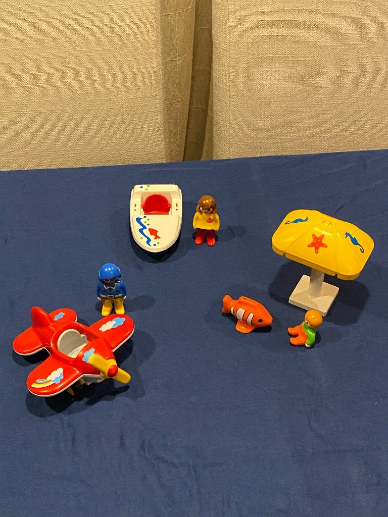 Playmobil 123, ter land, ter zee en in de lucht, Complete set, 1.2.3, Ophalen of Verzenden, Zo goed als nieuw