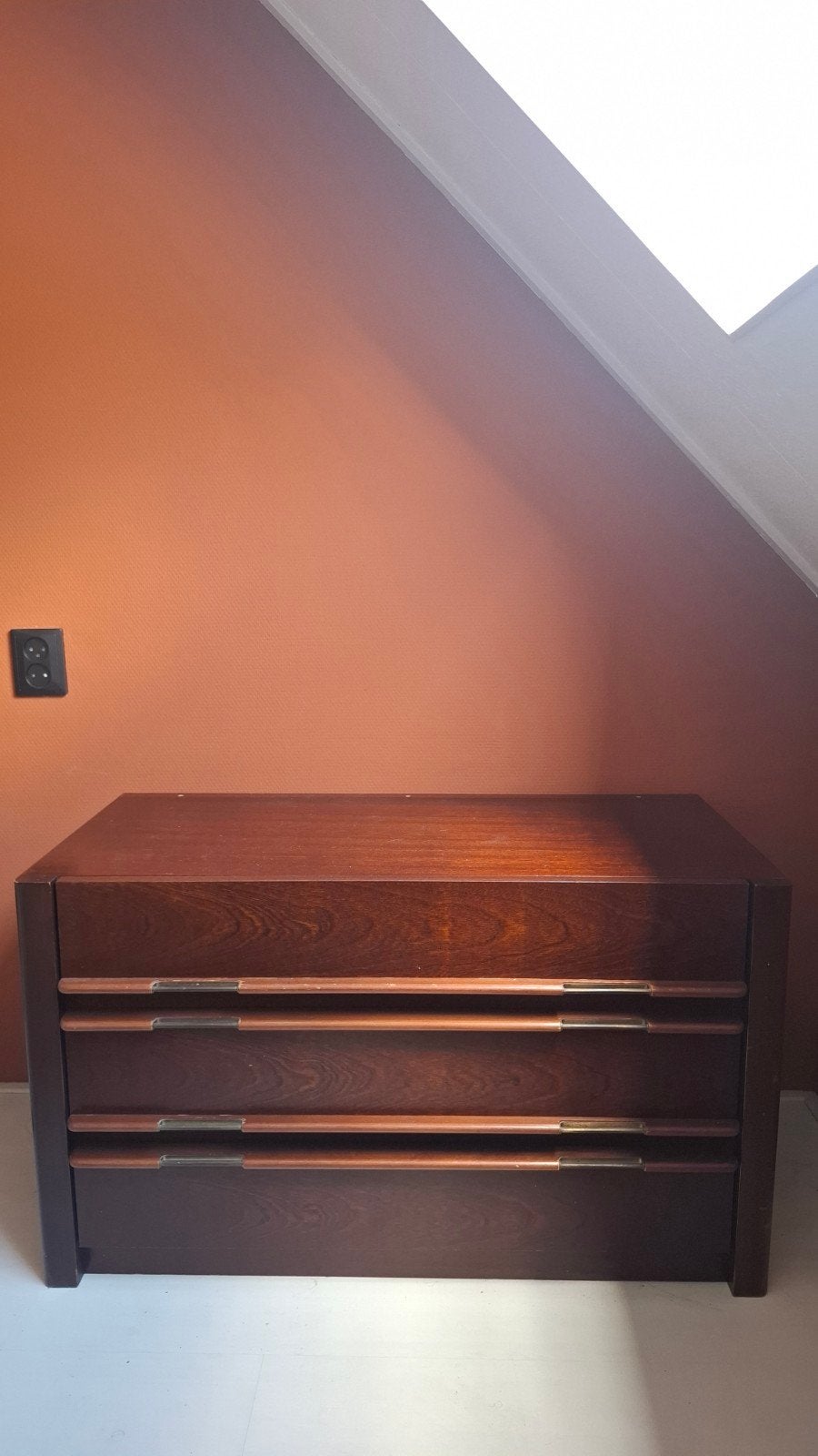 Uniek Retro Vintage Moser ladekast / tv meubel eikenhout, Ophalen, Gebruikt, Retro