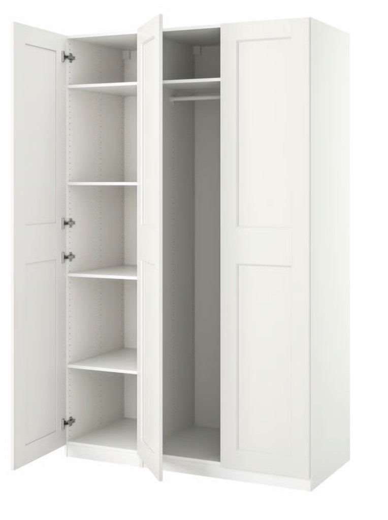Witte PAX Grimo Kledingkast, Ophalen, Gebruikt, 200 cm of meer, 150 tot 200 cm